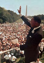 Reverend Dr. Martin Luther King Jr. delivering his “I Have a Dream” Speech on August 28, 1963 